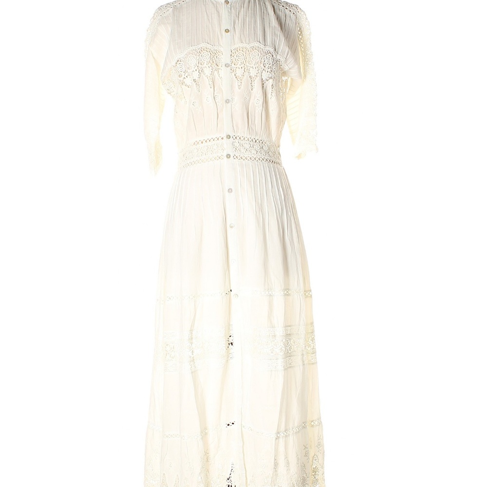 Love Shack Fancy BETH Crochet Lace Shirt Dress XS - Picture 6 of 8